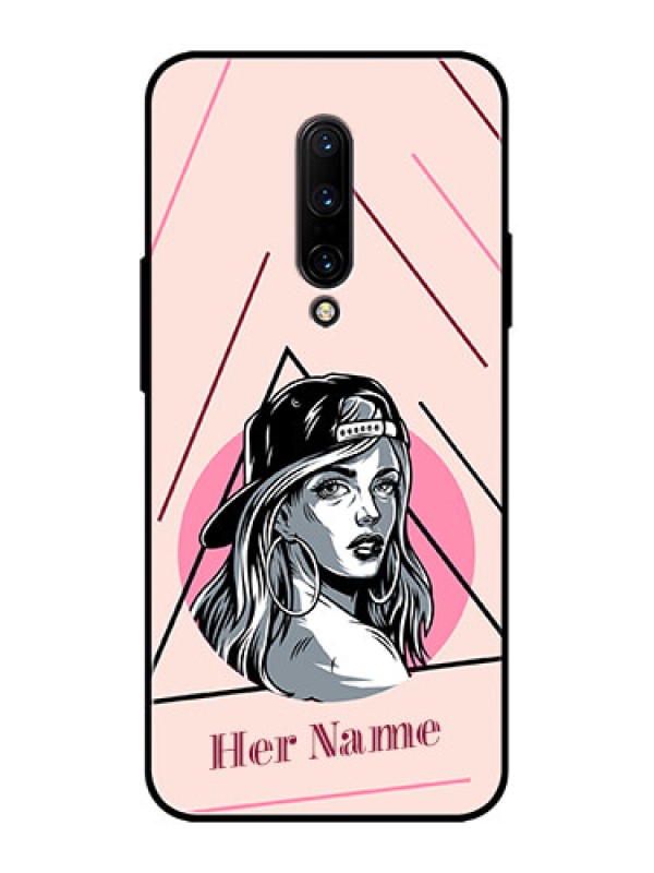 Custom OnePlus 7 Pro Custom Metal Phone CaseRockstar Girl Design