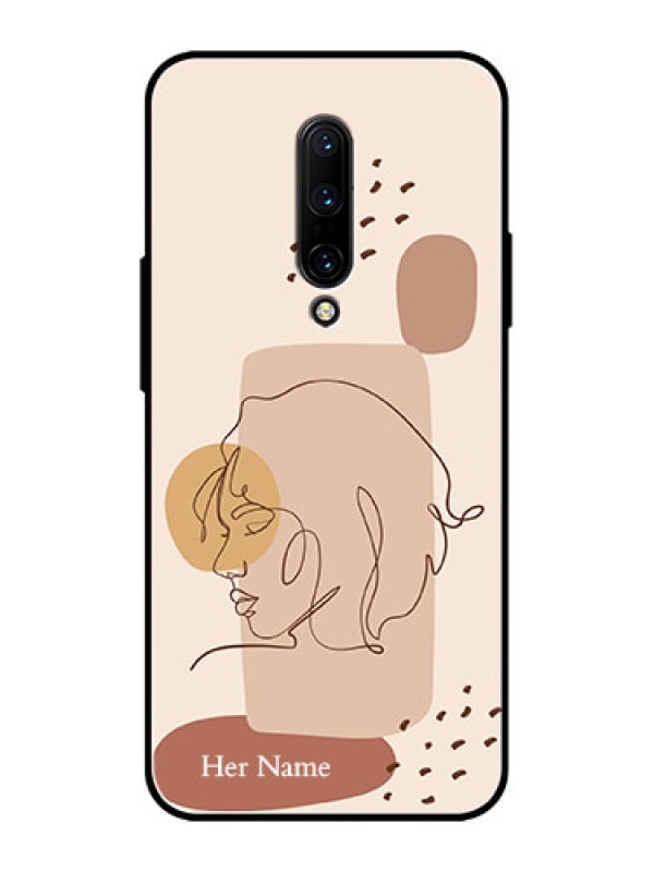 Custom OnePlus 7 Pro Custom Metal Phone CaseCalm Woman Line Art Design