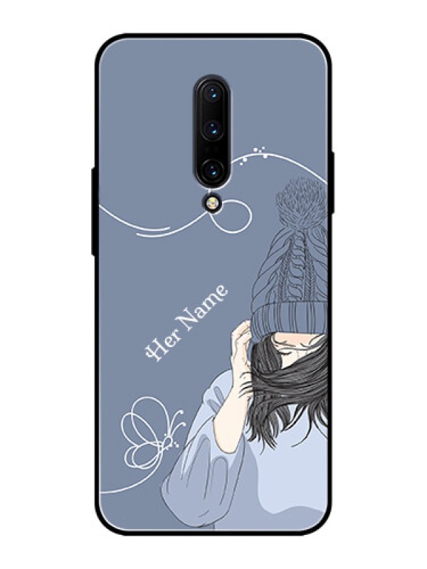 Custom OnePlus 7 Pro Custom Metal Phone CaseGirl In Winter Outfit Design
