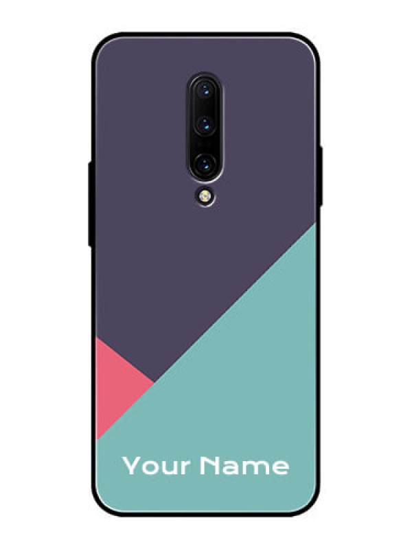 Custom OnePlus 7 Pro Custom Metal Phone CaseTri Color Abstract Design