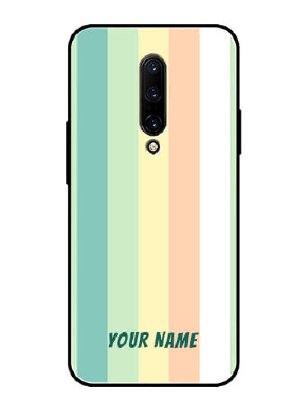 Custom OnePlus 7 Pro Custom Metal Phone CaseMulti - Colour Stripes Design