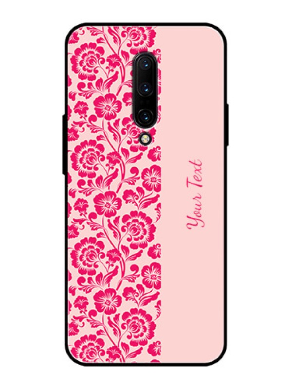 Custom OnePlus 7 Pro Custom Metal Phone CaseAttractive Floral Pattern Design