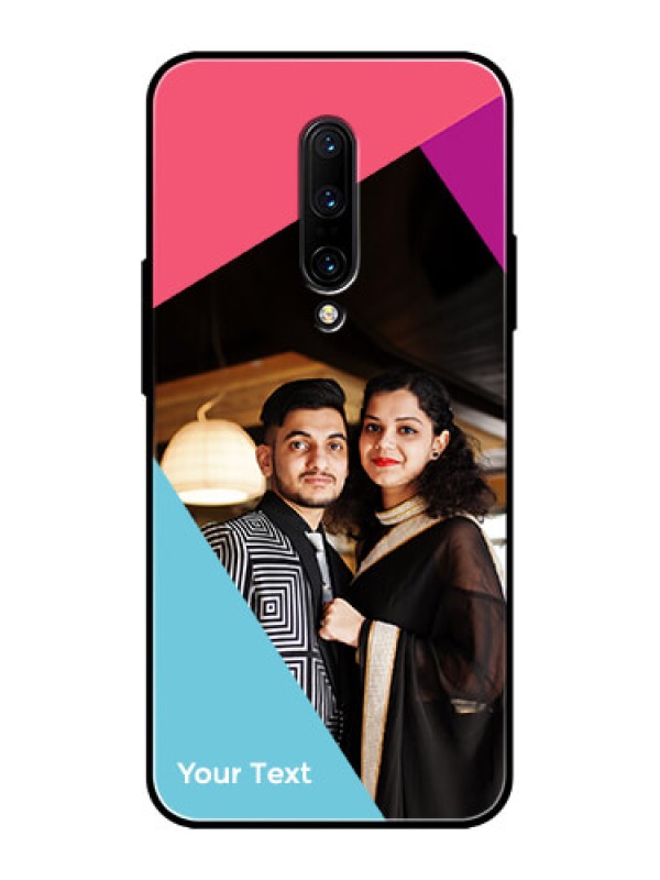 Custom OnePlus 7 Pro Custom Metal Phone CaseStacked Triple Colour Design