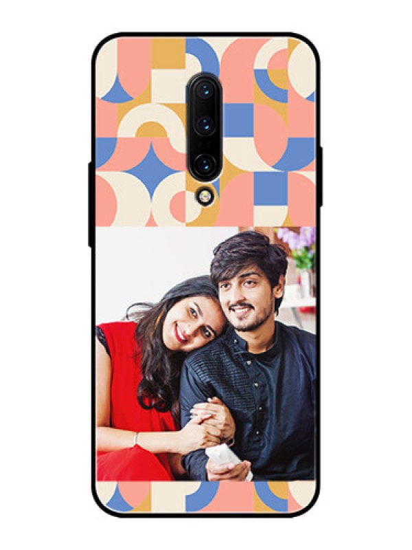 Custom OnePlus 7 Pro Custom Metal Phone CaseSemi - Circle Maze Pattern Design