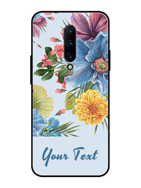 Custom OnePlus 7 Pro Custom Metal Phone CaseStunning Watercolored Flowers Painting Design
