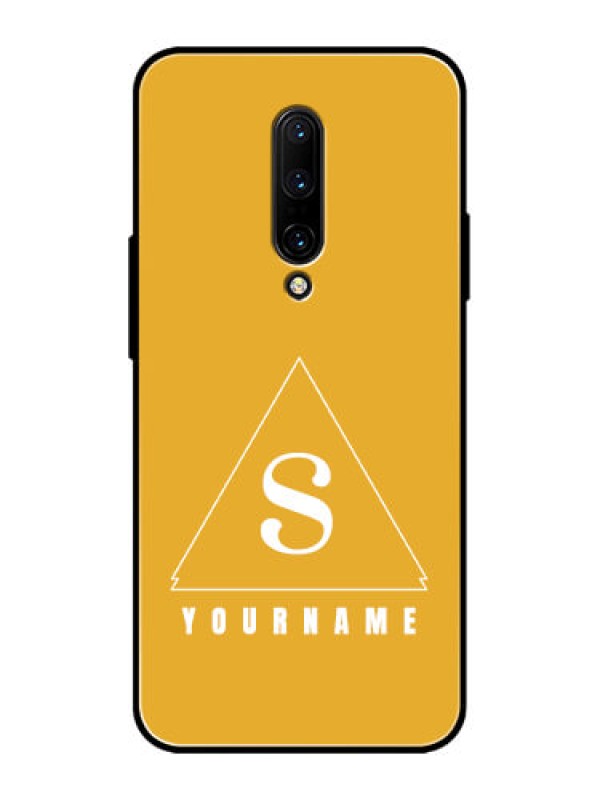 Custom OnePlus 7 Pro Custom Metal Phone CaseSimple Triangle Design