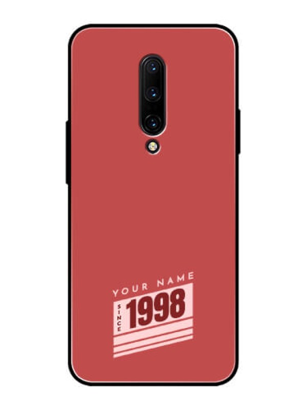 Custom OnePlus 7 Pro Custom Metal Phone CaseRed Custom Year Of Birth Design