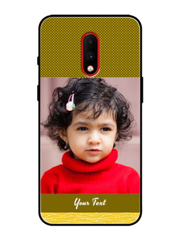 Custom OnePlus 7 Custom Metal Phone Case - Simple Green Color Design