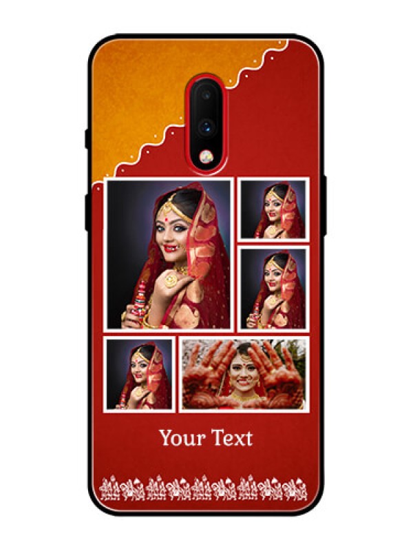 Custom OnePlus 7 Custom Metal Phone Case - Wedding Pic Upload Design