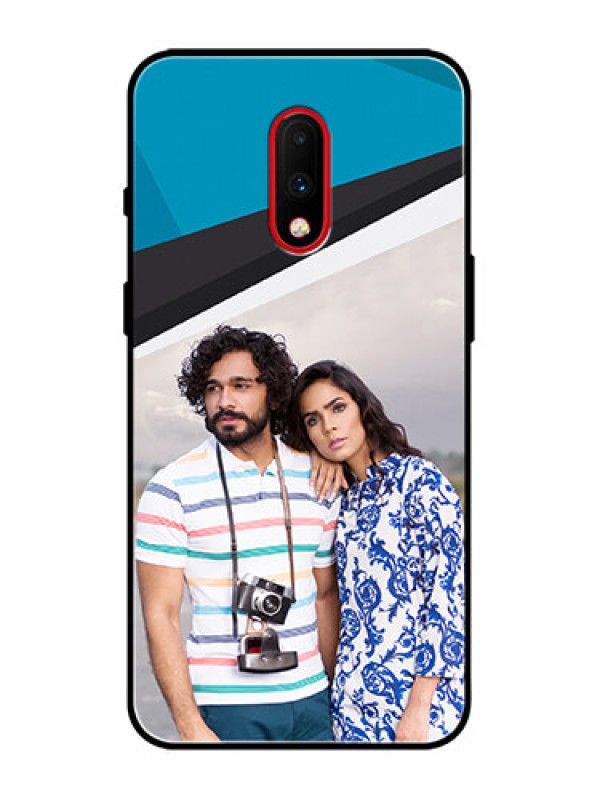 Custom OnePlus 7 Custom Metal Phone Case - Simple Pattern Photo Upload Design