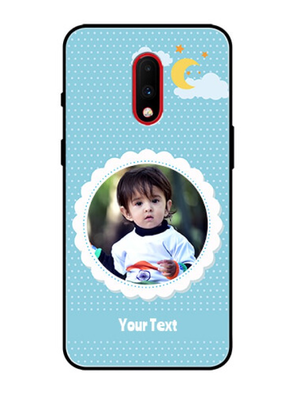 Custom OnePlus 7 Custom Metal Phone Case - Violet Pattern Design