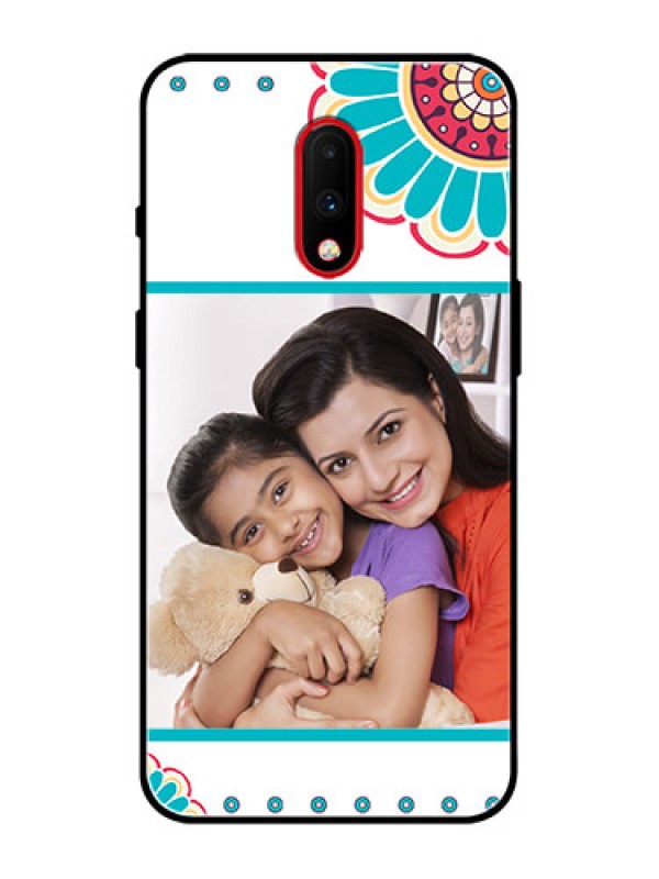 Custom OnePlus 7 Custom Metal Phone Case - Flower Design