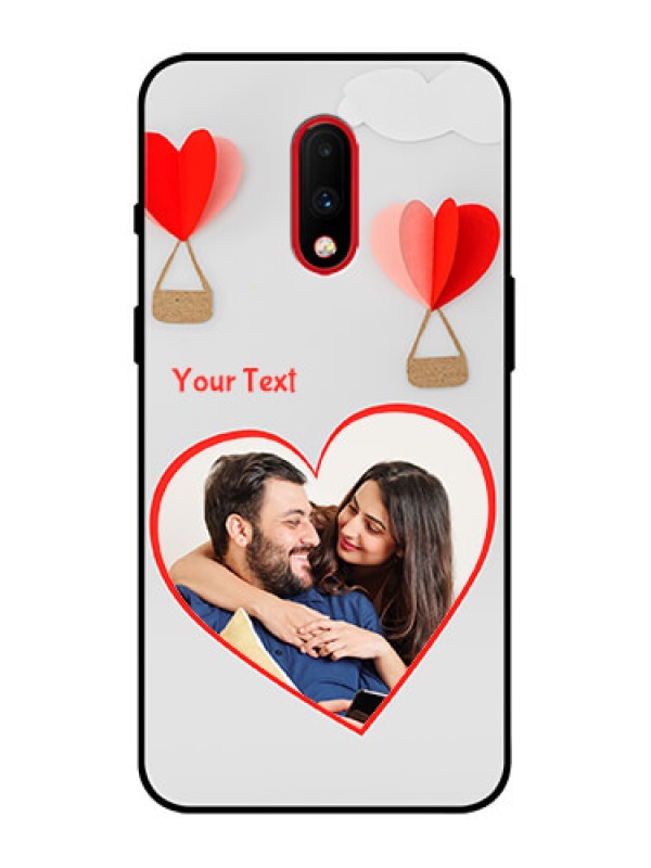Custom OnePlus 7 Custom Metal Phone Case - Parachute Love Design