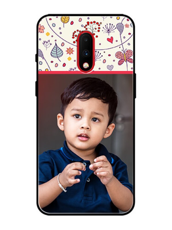 Custom OnePlus 7 Custom Metal Phone Case - Premium Floral Design