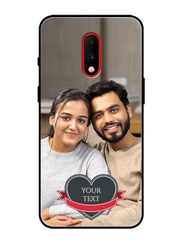 Custom OnePlus 7 Custom Metal Phone Case - Just Married Couple Design