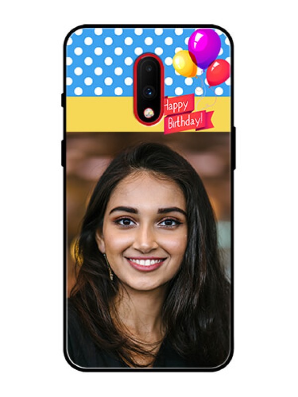 Custom OnePlus 7 Custom Metal Phone Case - Happy Birthday Design