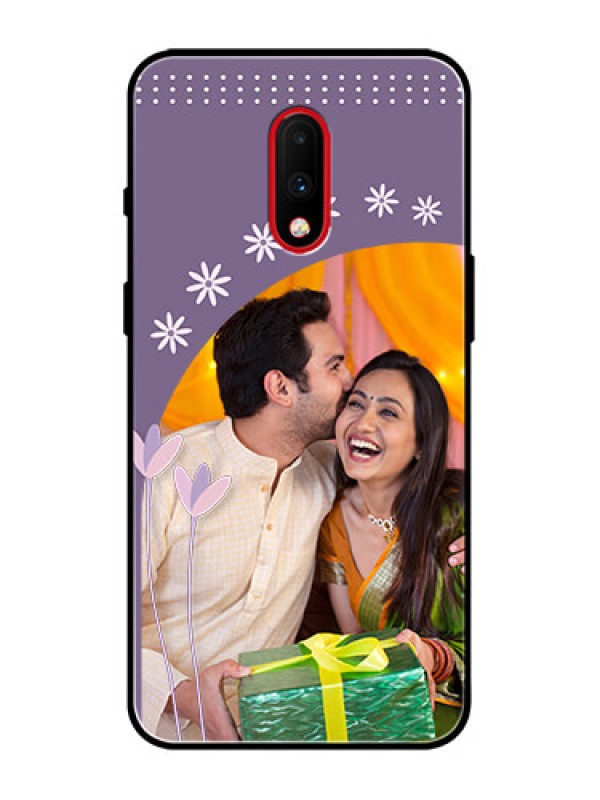 Custom OnePlus 7 Custom Metal Phone Case - Lavender Flowers Design