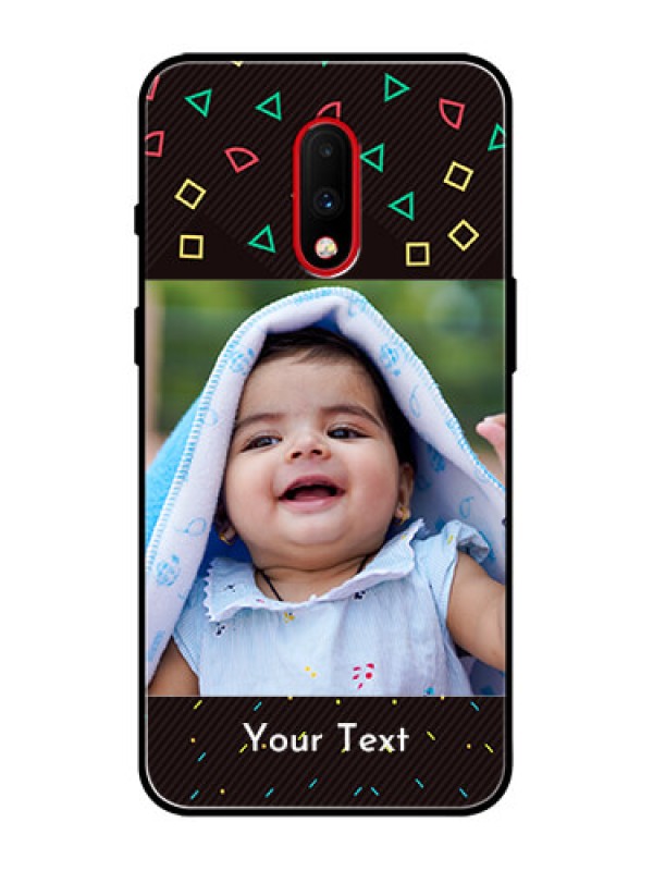 Custom OnePlus 7 Custom Metal Phone Case - With Confetti Birthday Design