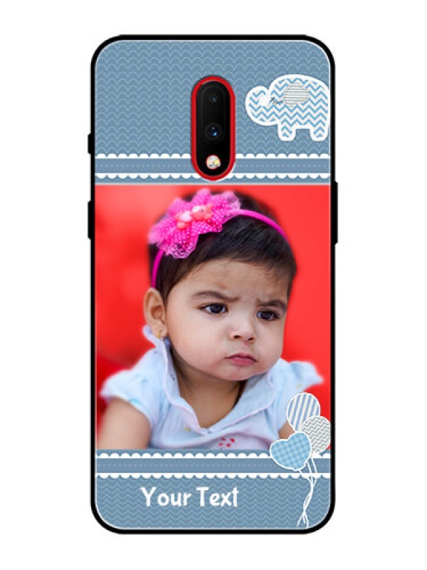 Custom OnePlus 7 Custom Metal Phone Case - With Kids Pattern Design