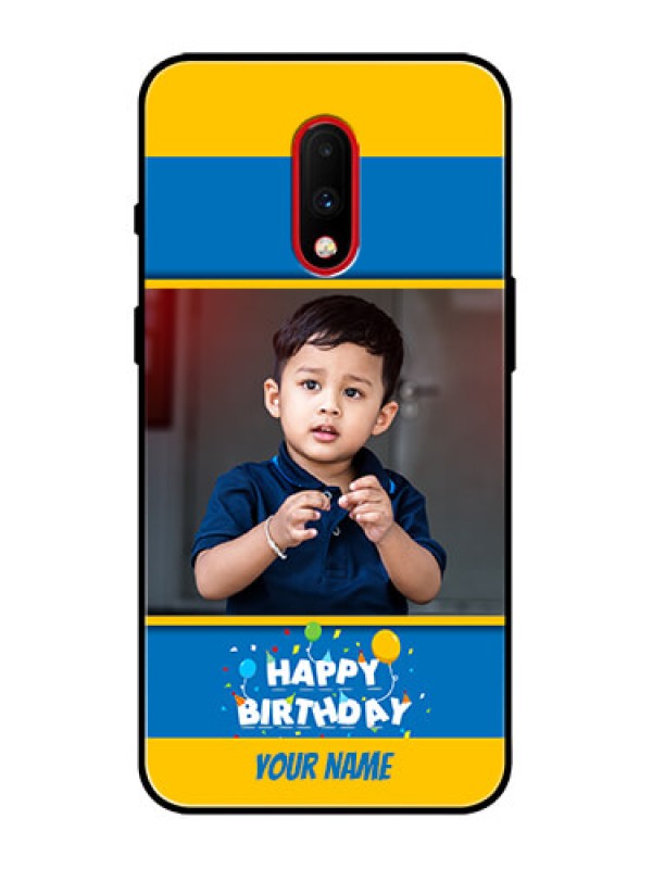 Custom OnePlus 7 Custom Metal Phone Case - Birthday Wishes Design