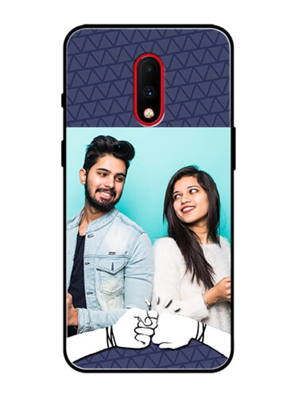 Custom OnePlus 7 Custom Metal Phone Case - With Best Friends Design