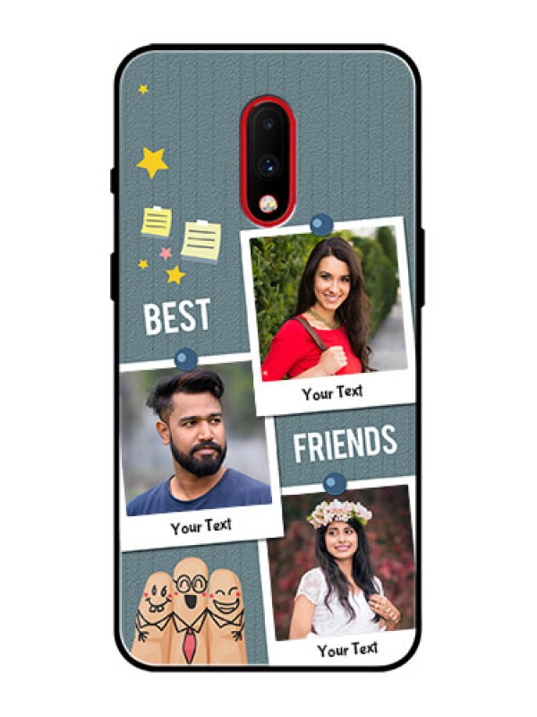 Custom OnePlus 7 Custom Metal Phone Case - Sticky Frames And Friendship Design