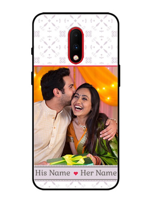 Custom OnePlus 7 Custom Metal Phone Case - With Photo And Ethnic Design