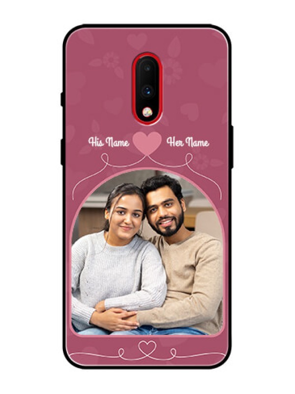 Custom OnePlus 7 Custom Metal Phone Case - Love Floral Design