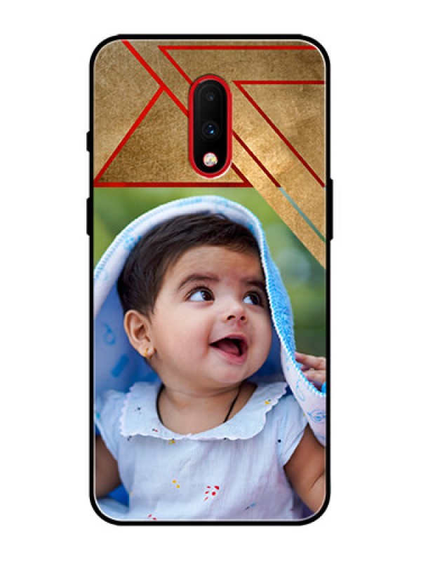 Custom OnePlus 7 Custom Metal Phone Case - Gradient Abstract Texture Design