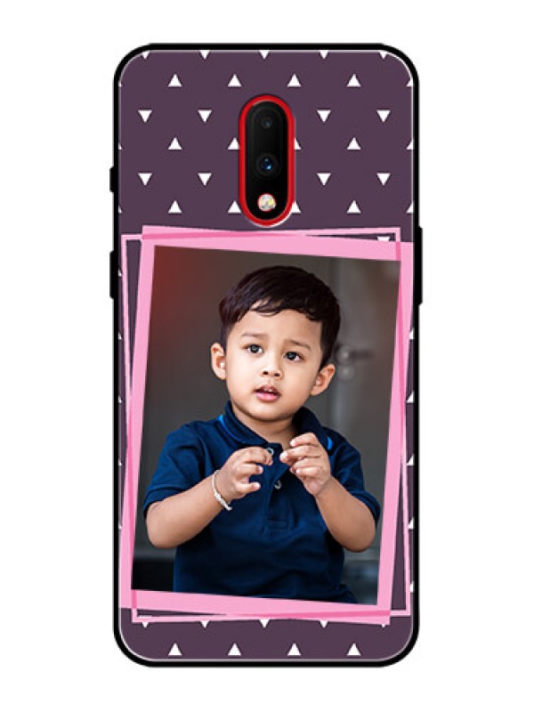 Custom OnePlus 7 Custom Metal Phone Case - Triangle Pattern Dotted Design