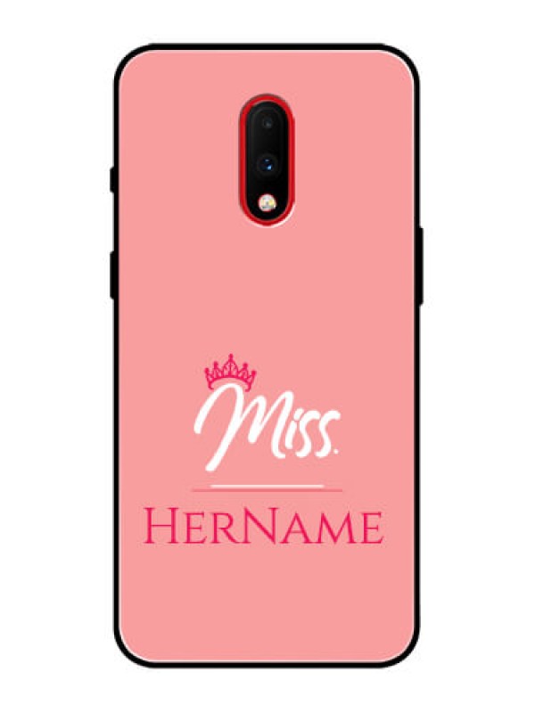 Custom OnePlus 7 Custom Metal Phone Case - Mrs With Name Design
