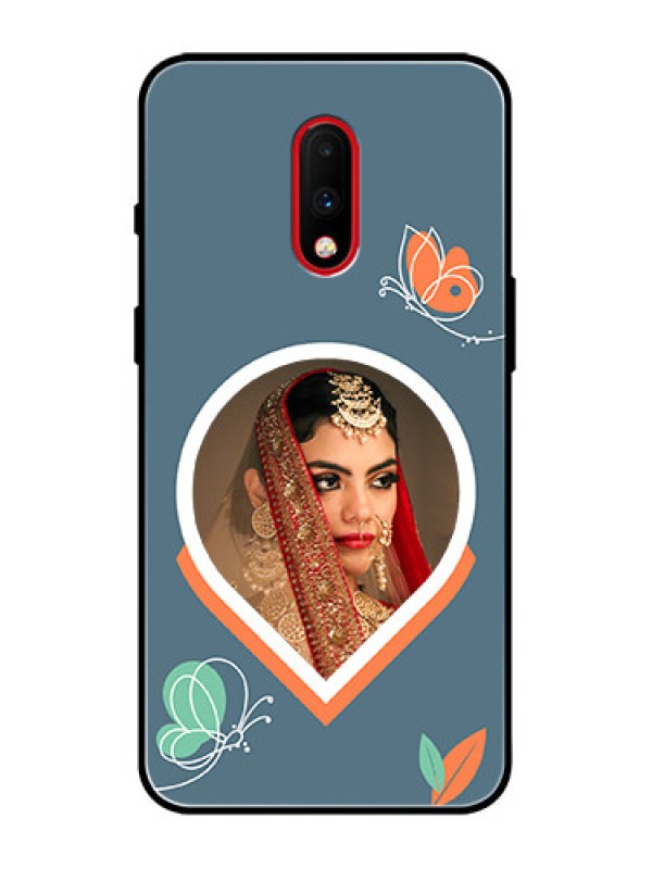 Custom OnePlus 7 Custom Metal Phone Case - Droplet Butterflies Design