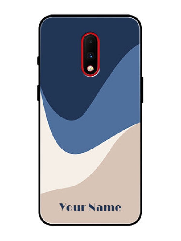 Custom OnePlus 7 Custom Metal Phone Case - Abstract Drip Art Design