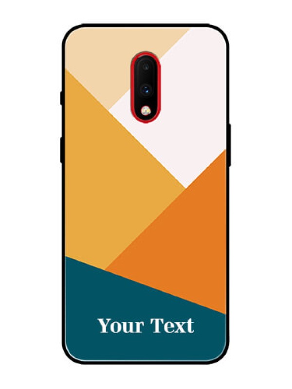 Custom OnePlus 7 Custom Metal Phone Case - Stacked Multi - Colour Design