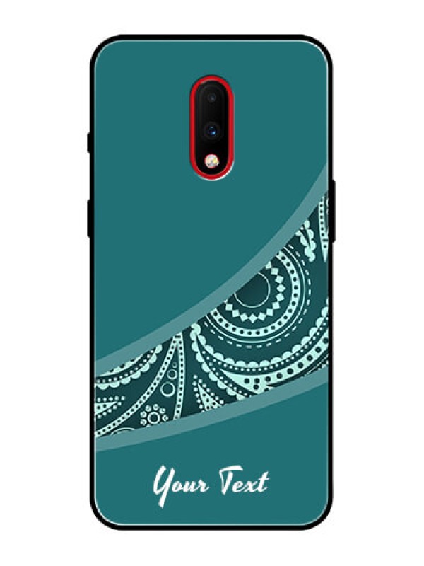 Custom OnePlus 7 Custom Metal Phone Case - Semi Visible Floral Design