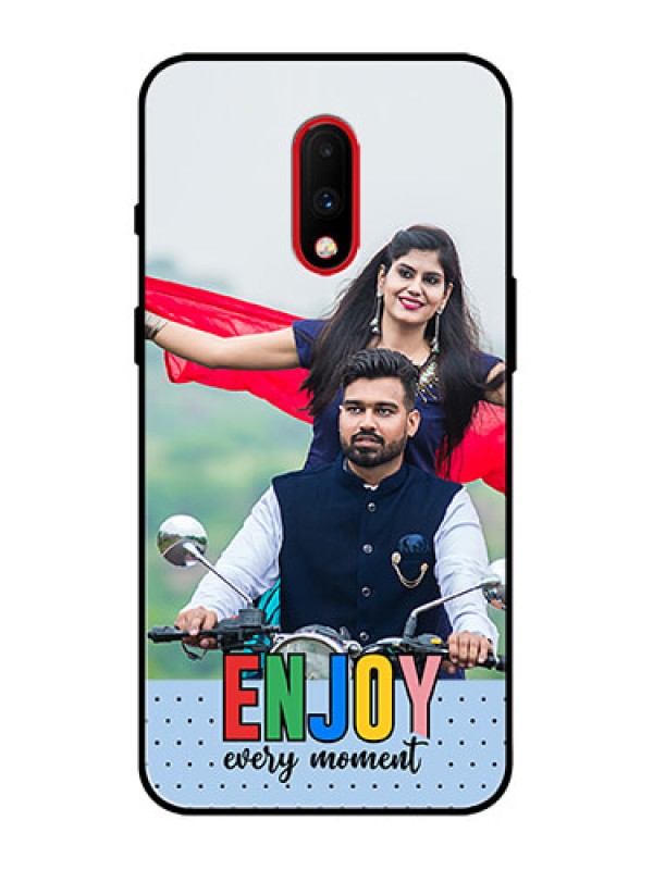 Custom OnePlus 7 Custom Metal Phone Case - Enjoy Every Moment Design