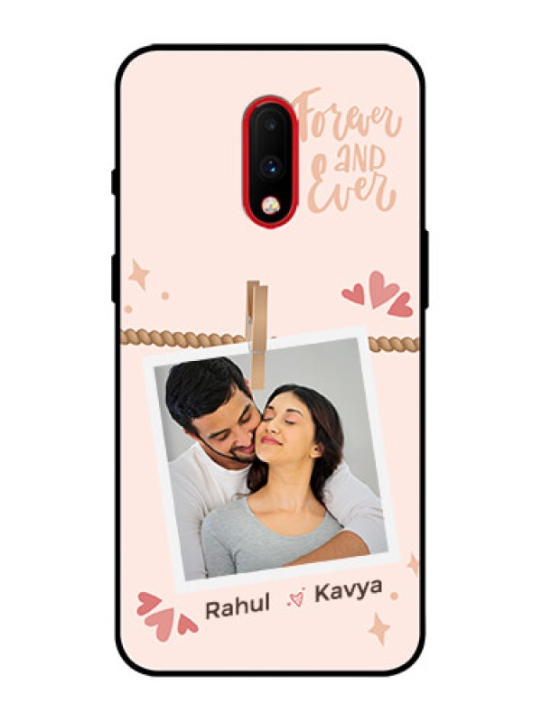 Custom OnePlus 7 Custom Metal Phone Case - Forever And Ever Love Design