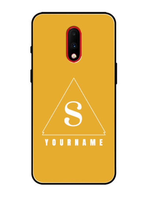 Custom OnePlus 7 Custom Metal Phone Case - Simple Triangle Design