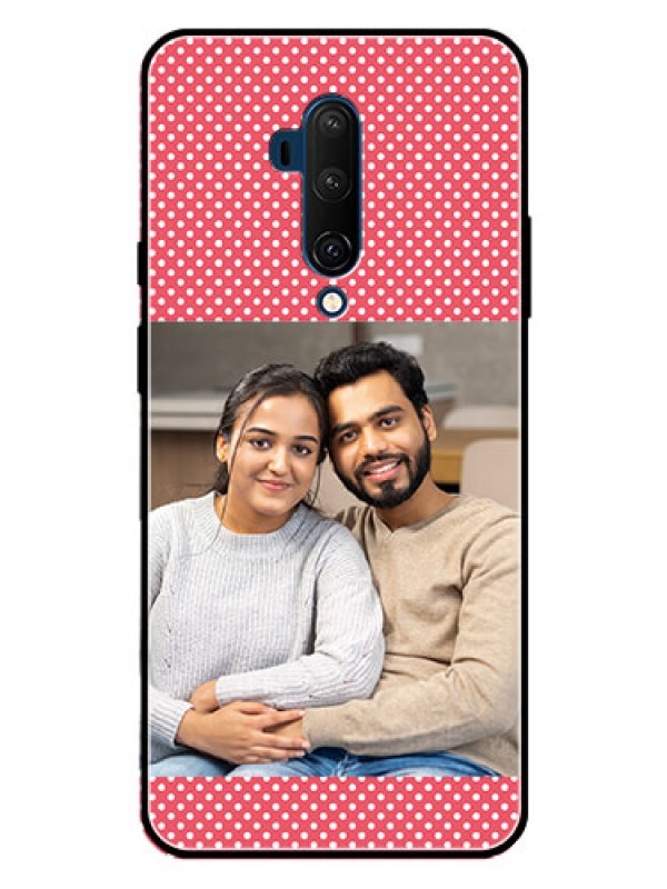 Custom OnePlus 7T Pro Custom Metal Phone CaseWhite Dotted Design