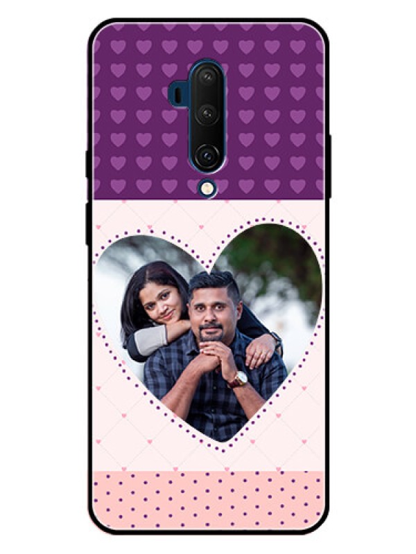 Custom OnePlus 7T Pro Custom Metal Phone CaseViolet Love Dots Design