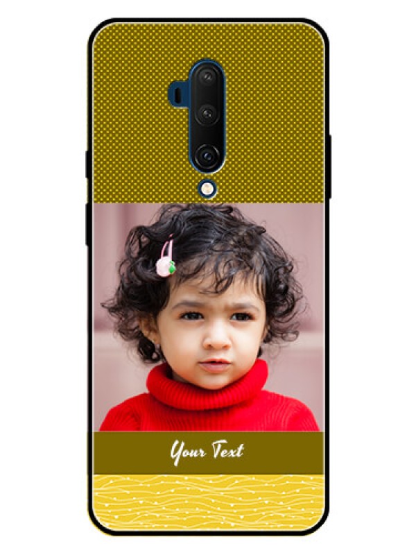 Custom OnePlus 7T Pro Custom Metal Phone CaseSimple Green Color Design