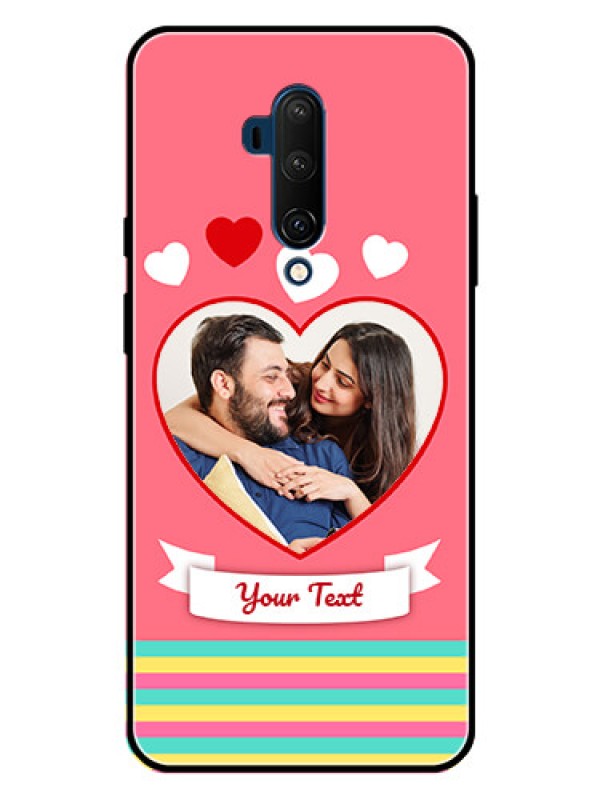 Custom OnePlus 7T Pro Custom Metal Phone CaseLove Shapes Doodle Design