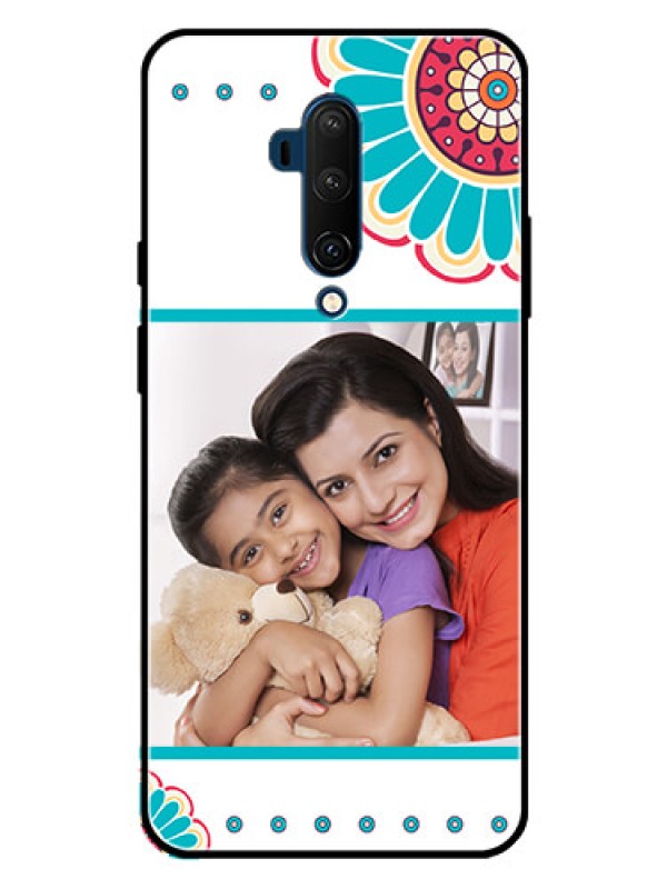 Custom OnePlus 7T Pro Custom Metal Phone CaseFlower Design