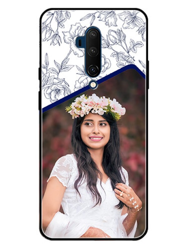 Custom OnePlus 7T Pro Custom Metal Phone CaseClassy Floral Design