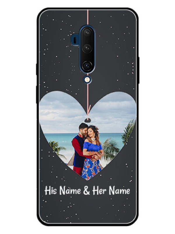 Custom OnePlus 7T Pro Custom Metal Phone CaseHanging Heart Design