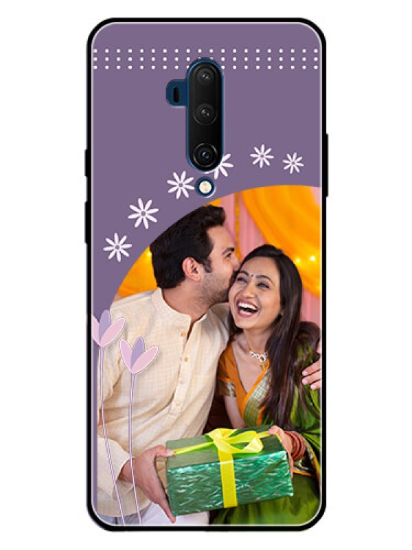 Custom OnePlus 7T Pro Custom Metal Phone CaseLavender Flowers Design