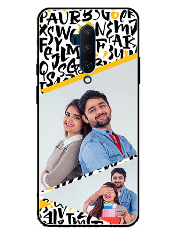 Custom OnePlus 7T Pro Custom Metal Phone CaseLetters Pattern Design