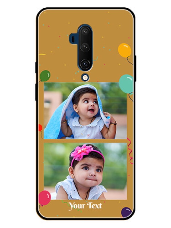 Custom OnePlus 7T Pro Custom Metal Phone CaseImage Holder With Birthday Celebrations Design