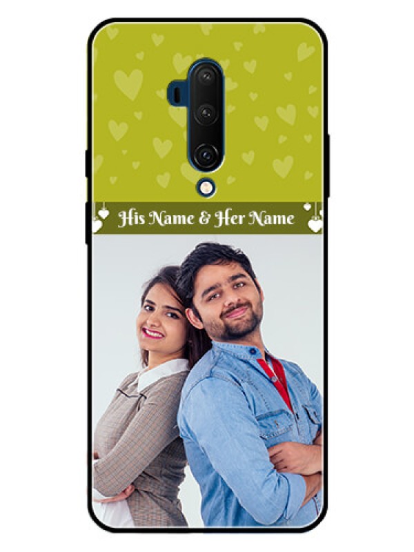 Custom OnePlus 7T Pro Custom Metal Phone CaseYou and Me Heart Design