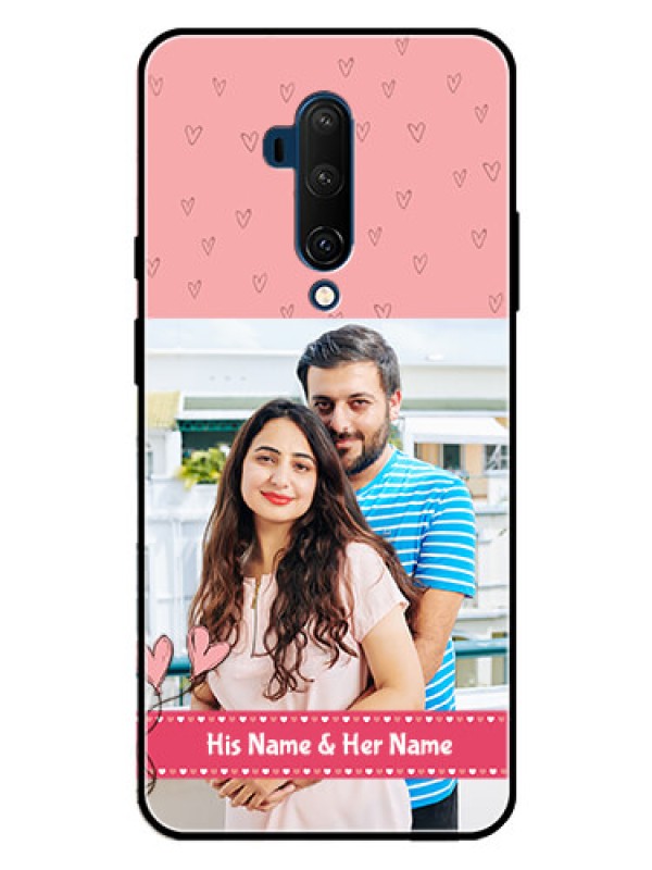 Custom OnePlus 7T Pro Custom Metal Phone CaseLove Design Peach Color